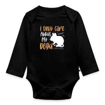 I'm only interested in Degu Compression Rat - Organic Longsleeve Baby Bodysuit - black - Front