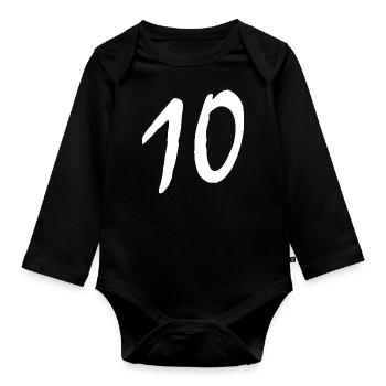 10 - Baby Bio-Langarm-Body - Schwarz - Vorne