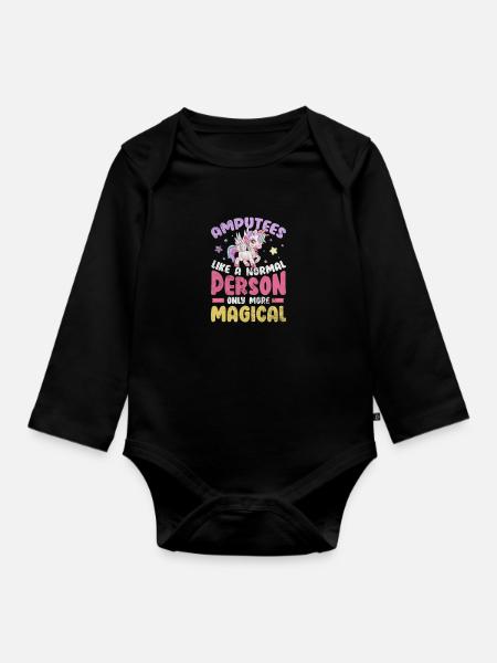 Amputation - Body Bébé bio manches longues - noir