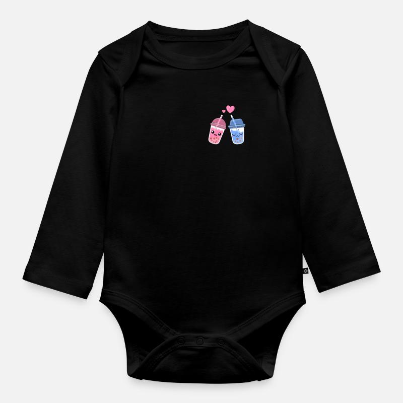 Bubble Tea - Baby Bio-Langarm-Body - Schwarz