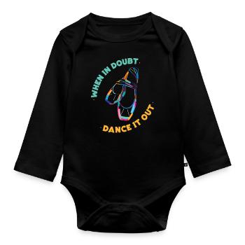 Ballet Dancer Dance Girl Ballerina - Baby Bio-Langarm-Body - Schwarz - Vorne