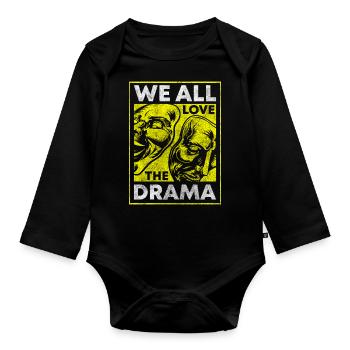 Theatre Drama Theatre Friend Broadway - Organic Longsleeve Baby Bodysuit - black - Front