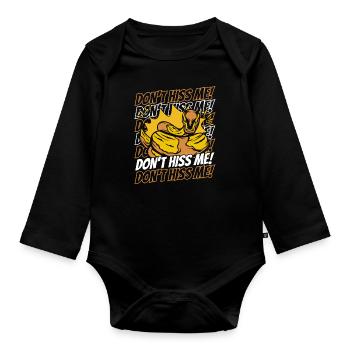 Don't Hiss Her Schuppenkriechtiere Python Banana - Organic Longsleeve Baby Bodysuit - black - Front