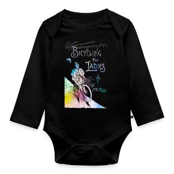 Vélo pour dames - Body Bébé bio manches longues - noir - Devant