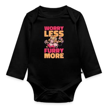 Furry Fandom Fursuits Cool - Body Bébé bio manches longues - noir - Devant