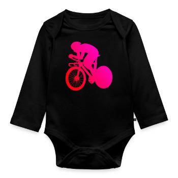 Vélo de route Cycliste de route Femmes Vélo de route Hommes - Body Bébé bio manches longues - noir - Devant