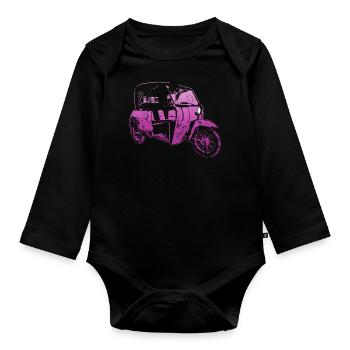DDR Duo Kult-Oldtimer - Body Bébé bio manches longues - noir - Devant