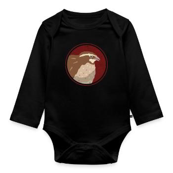 Quail Quail Breeder Quail Keeping Gift - Organic Longsleeve Baby Bodysuit - black - Front