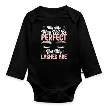 Esthetician Skincare Beautician - Baby Bio-Langarm-Body - Schwarz - Vorne
