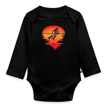 Accessoires de ski pour skieurs - Body Bébé bio manches longues - noir - Devant
