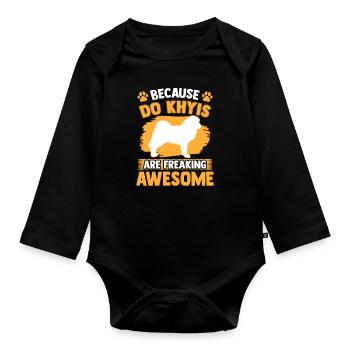 Do Khyi are fantastic Tibetmastiff Tibetan Mastiff - Organic Longsleeve Baby Bodysuit - black - Front