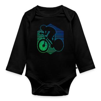 Vélo de route Cycliste de route Vélo de route Hommes - Body Bébé bio manches longues - noir - Devant