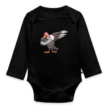 Vulture - Organic Longsleeve Baby Bodysuit - black - Front