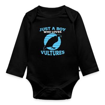 Vulture - Organic Longsleeve Baby Bodysuit - black - Front