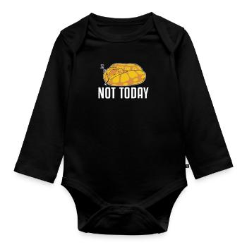 Not Today Snake Scale Creeping Banana - Organic Longsleeve Baby Bodysuit - black - Front