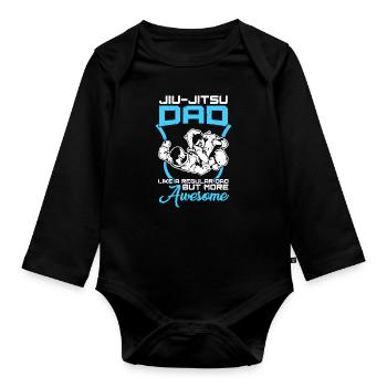 Jiu-Jitsu Dad Athletic Rolling - Organic Longsleeve Baby Bodysuit - black - Front