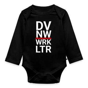 dive now - work later light - Baby Bio-Langarm-Body - Schwarz - Vorne