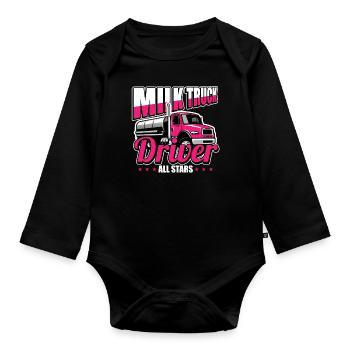 Wagon de lait de vache All Stars - Body Bébé bio manches longues - noir - Devant