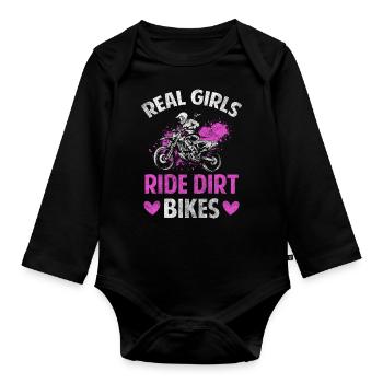 Vélo Vélo Vélo Vélo - Body Bébé bio manches longues - noir - Devant
