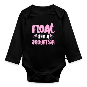 Méduses Méduses Ocean Sea Life Motif - Body Bébé bio manches longues - noir - Devant