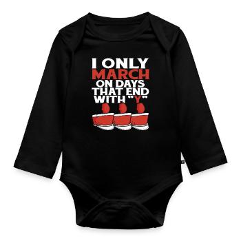 Fanfahrzug Spielmannszug Lustig - Body Bébé bio manches longues - noir - Devant