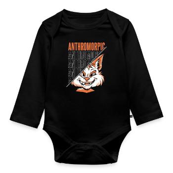 Furry Fandom Fursuits - Organic Longsleeve Baby Bodysuit - black - Front