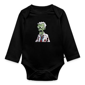 Zombie Halloween - Organic Longsleeve Baby Bodysuit - black - Front