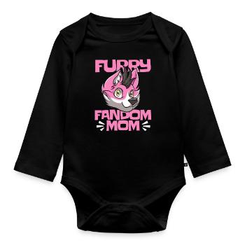 Furry Fandom Fursuits Mom - Organic Longsleeve Baby Bodysuit - black - Front