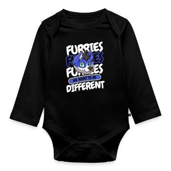 Furry Fandom Fursuits Drôle - Body Bébé bio manches longues - noir - Devant