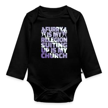 Furry Fandom Fursuits - Body Bébé bio manches longues - noir - Devant