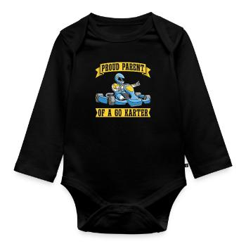 Go Kart Karting Karting Karting Driver Parent - Body Bébé bio manches longues - noir - Devant