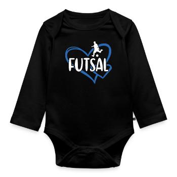 Sport Heart Futsal - Baby Bio-Langarm-Body - Schwarz - Vorne