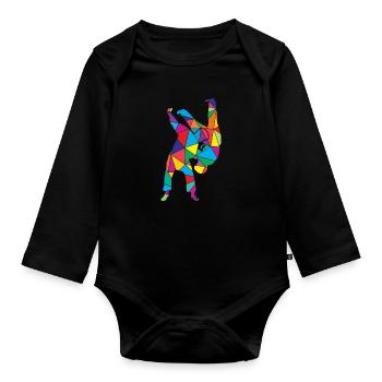 Judo Polygon Judoka Trainer - Organic Longsleeve Baby Bodysuit - black - Front