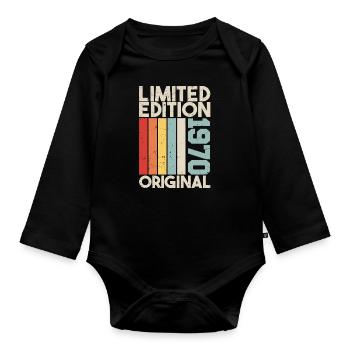 1970 - Limited Edition Birthday Gift 1970 Original - Baby Bio-Langarm-Body - Schwarz - Vorne