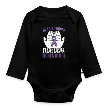 Famille des rhumatismes de la fibromyalgie - Body Bébé bio manches longues - noir - Devant