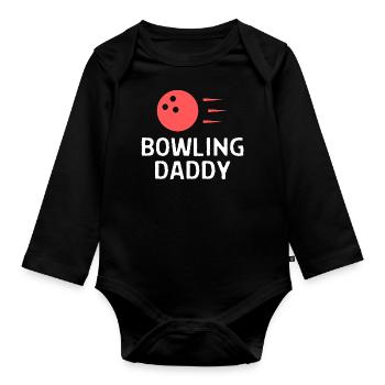 Bowling Dictons Bowling Bowler Skittles Cadeau - Body Bébé bio manches longues - noir - Devant