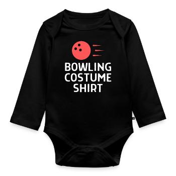 Bowling Dictons Bowling Bowler Skittles Cadeau - Body Bébé bio manches longues - noir - Devant