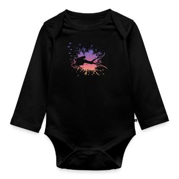 diving, tauchen, diver, scuba diving - Baby Bio-Langarm-Body - Schwarz - Vorne