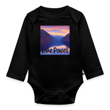 Lake Powell - Natural Beauty - Organic Longsleeve Baby Bodysuit - black - Front
