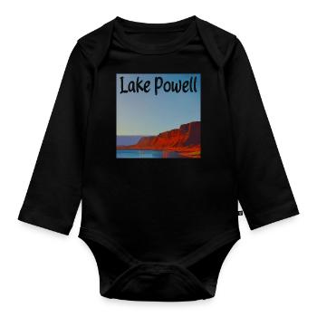Lake Powell - Natural Beauty - Organic Longsleeve Baby Bodysuit - black - Front