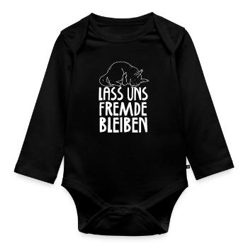Lass Uns Fremde Bleiben - Baby Bio-Langarm-Body - Schwarz - Vorne