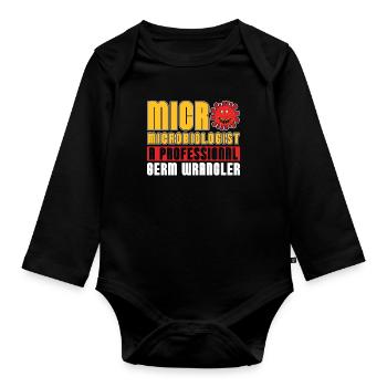 Microbiologist A Professional Germ Microbiology - Organic Longsleeve Baby Bodysuit - black - Front