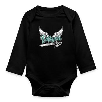 Valkyrie Loves Norse Mythology Nordic Viking Woman - Baby Bio-Langarm-Body - Schwarz - Vorne
