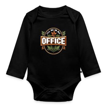 Herbalism I'll Be In My Office Herbal Herbalist - Baby Bio-Langarm-Body - Schwarz - Vorne