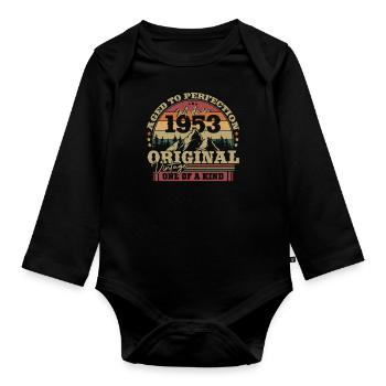 Original 1953 Celebrating 70 Years of Legend - Organic Longsleeve Baby Bodysuit - black - Front
