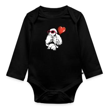Accessoires pour chiens Caniche Propriétaires de chiens - Body Bébé bio manches longues - noir - Devant