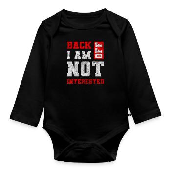 Rebel No Sarcastic - Organic Longsleeve Baby Bodysuit - black - Front