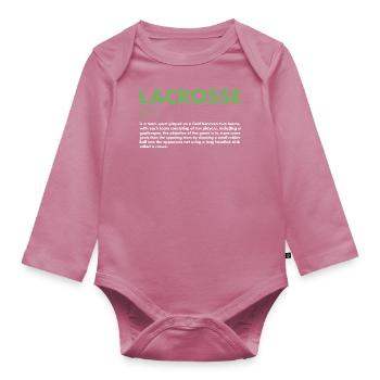Définition du sport crosse - Body Bébé bio manches longues - mauve - Devant