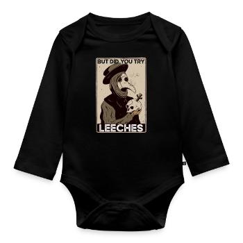 Plague Doctor Medieval Doctor Doctor Doctor - Organic Longsleeve Baby Bodysuit - black - Front