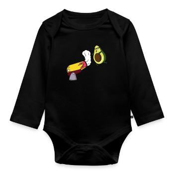 Avocado Circus Cannon - Organic Longsleeve Baby Bodysuit - black - Front